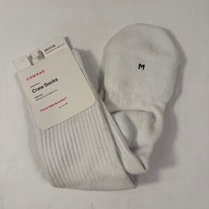 Comrad Everyday Crew Socks White Medium Mens 4-9 Women’s 6-10 Supportive